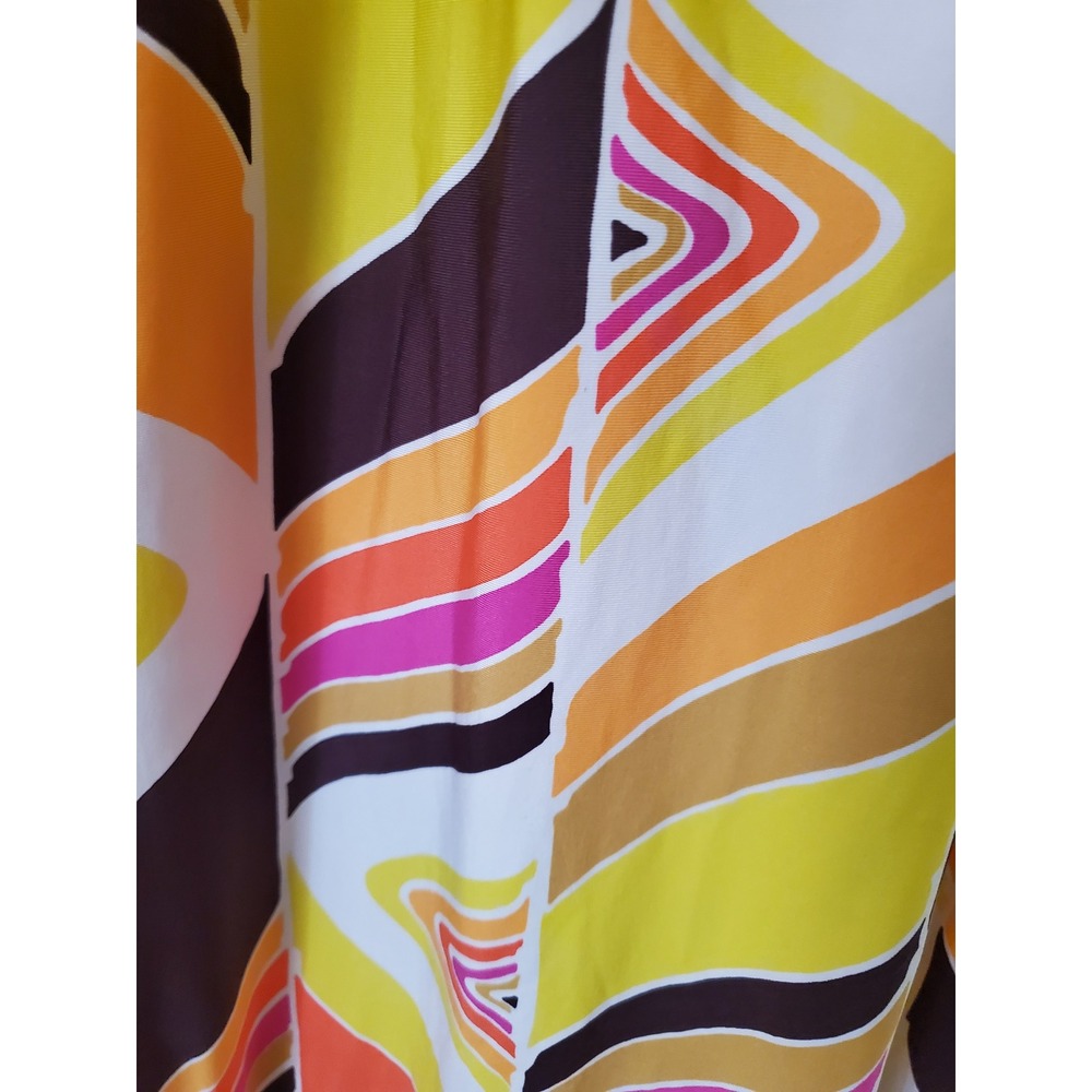Trina Turk Womens Retro Print Maxi Dress Strappy Racerback Resort Wear L - Picture 10 of 11